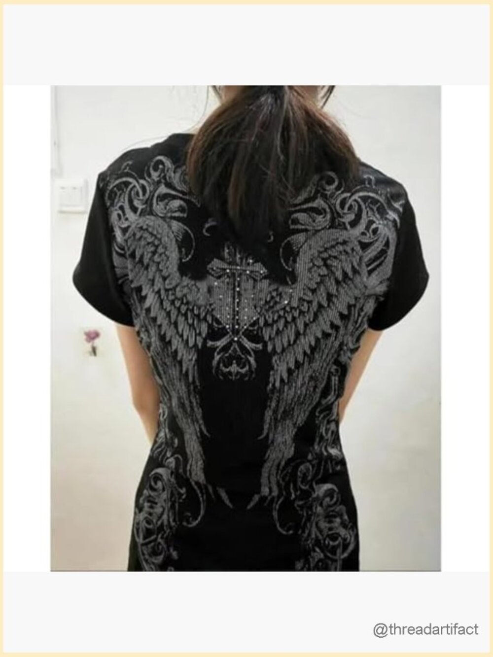 Y2K Grunge T-Shirt Women Vintage Streetwear Goth Emo Tee Short Sleeve Crop Top - Picture 7 of 7